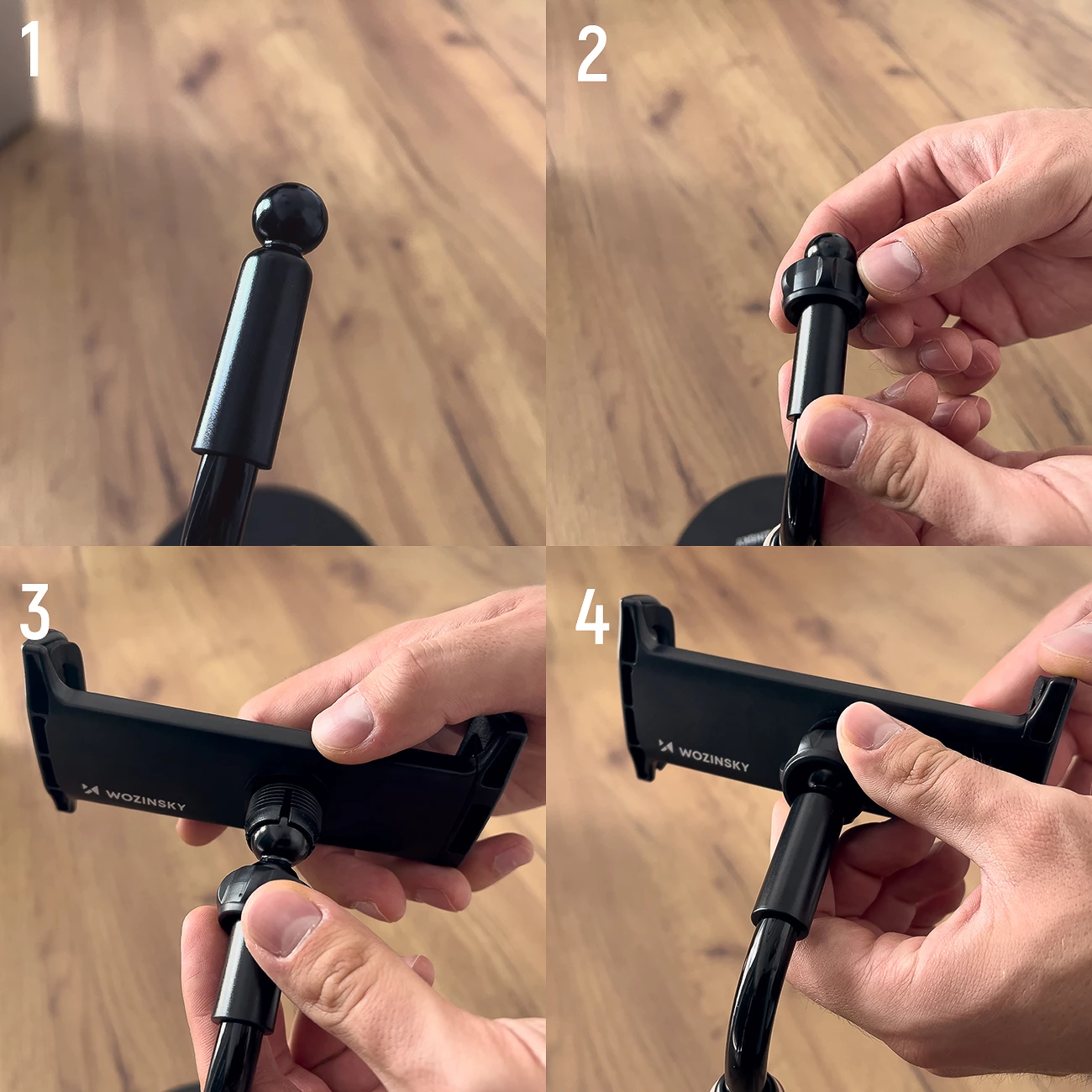 Mbajtës tavoline për tabletë dhe celular Wozinsky WTHBK4, i zi