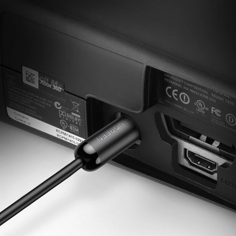 Kabllo audio optike Ugreen AV122 70891, Toslink/SPDIF, 1.5m, e zezë