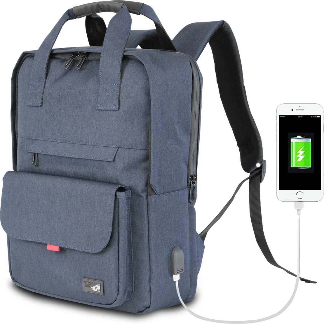Çantë laptopi Zoozie Bags, ngjyrë e kaltër e errët, 2218