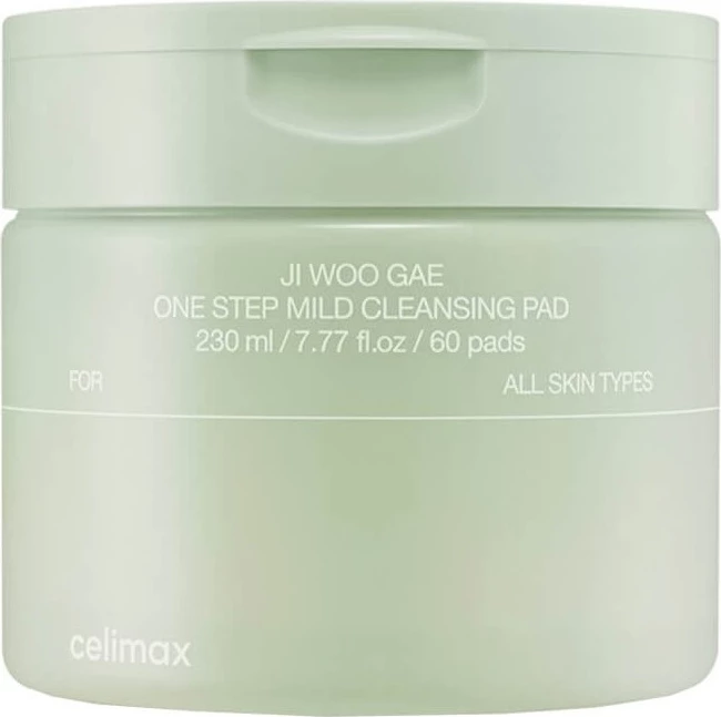 Pllaka pastruese fytyre për femra Celimax Ji Woo Gae One Step Mild Cleansing Pad, 60 copë