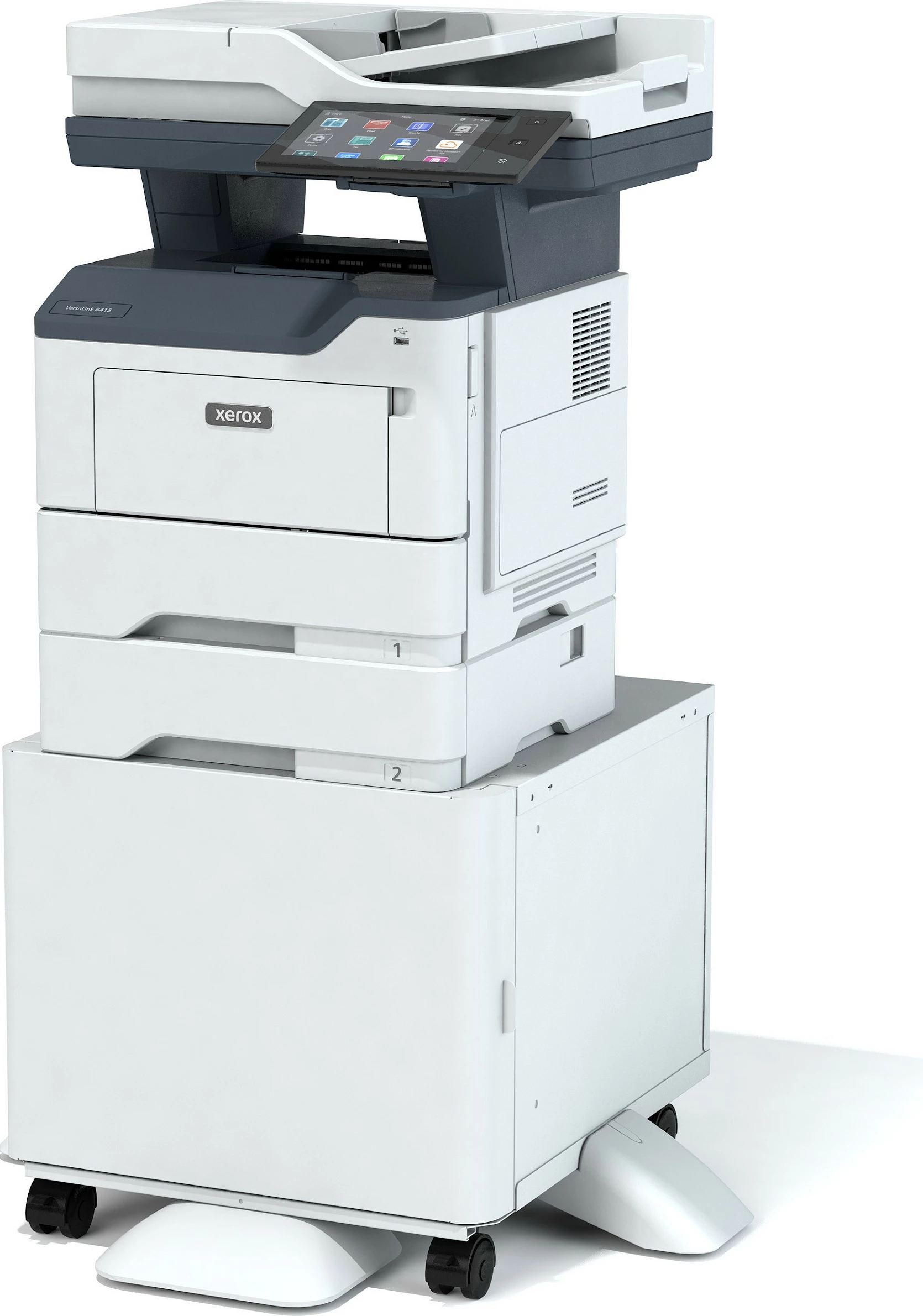 Printer multifunksional Xerox VersaLink B415DN, mono, USB/LAN, skanim/kopje/faks, duplex, gri/kaltër