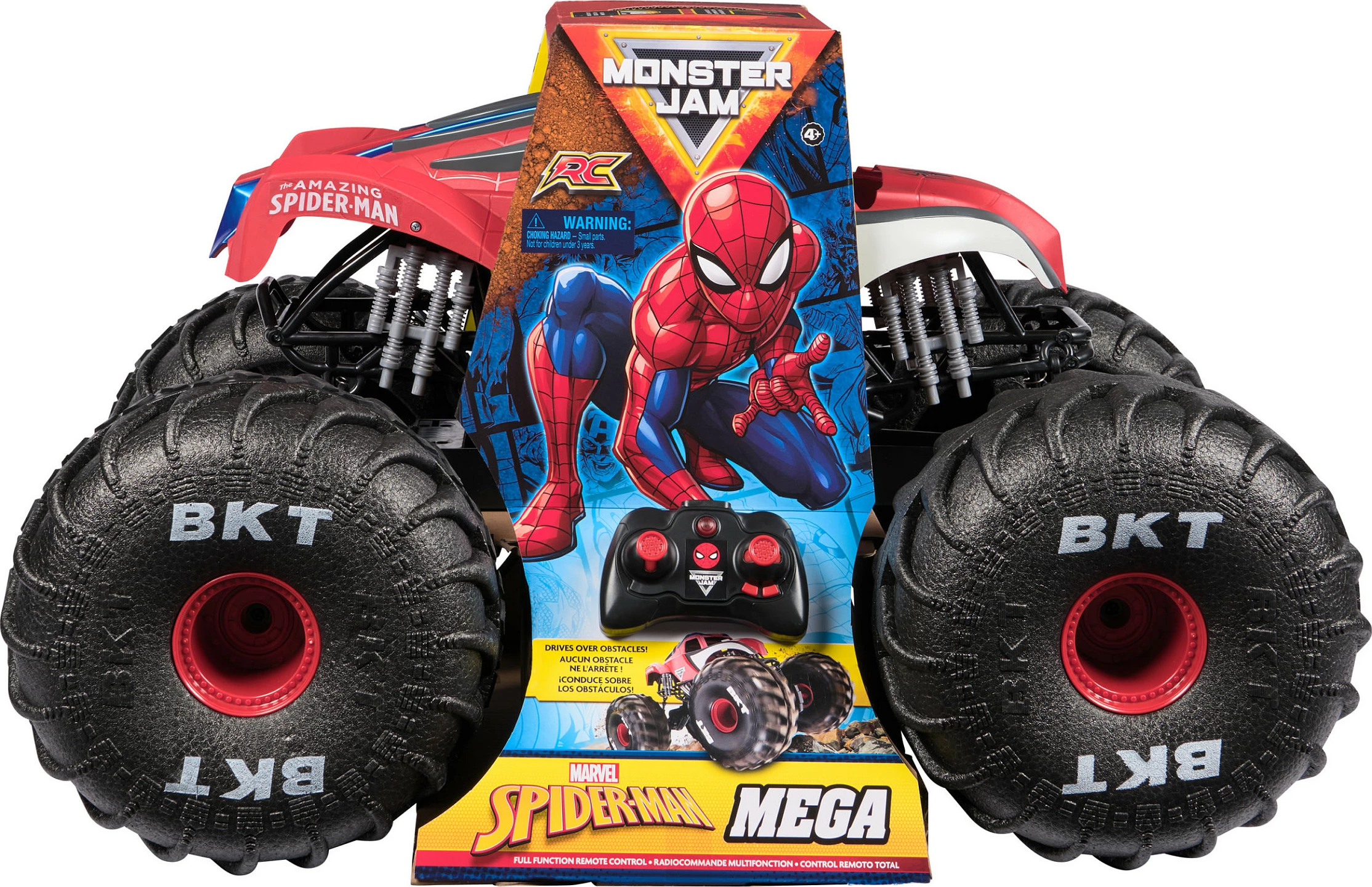 Monster truck RC Spin Master Monster Jam Mega Spider-Man, 1:6, mbi 60 cm, kuqe/zezë