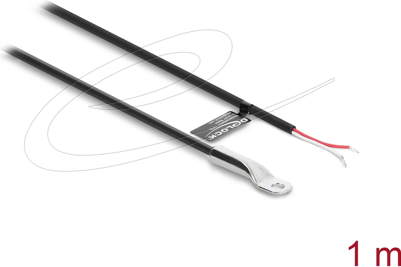 Kabllo sensori temperature DeLOCK M4 B25/85 3977K, 1 m, me skaje të hapura, e zezë