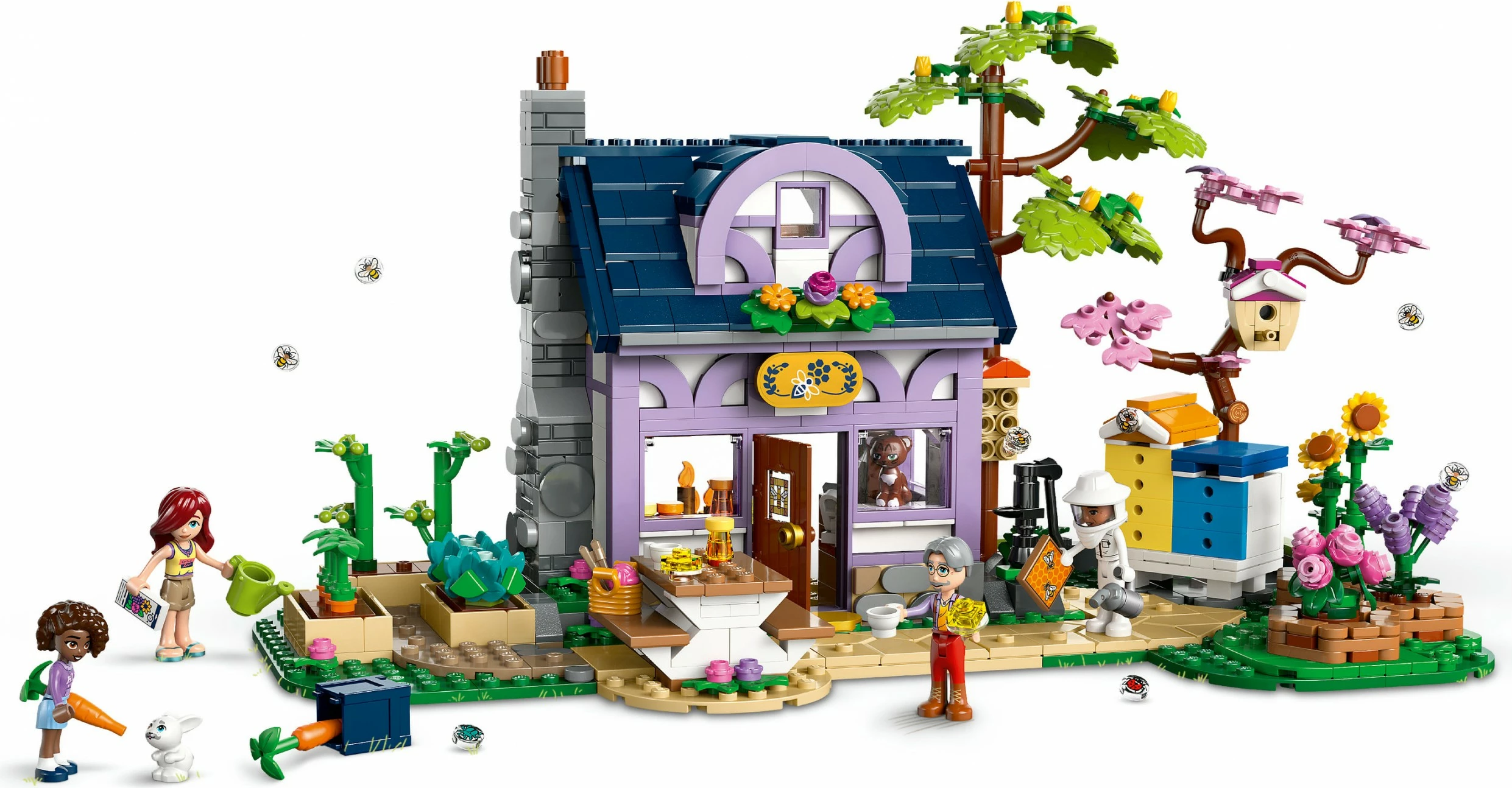 Set ndërtimi LEGO Friends 42669, shtëpia dhe kopshti i luleve të bletarëve, 1161 pjesë, shumëngjyrësh