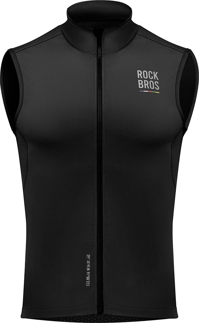 Jelek çiklizmi Rockbros TLMJ002 ROAD TO SKY, kundër ere i izolum, breathable me panele rrjete, 3 xhepa mbrapa, madhësia S, zi