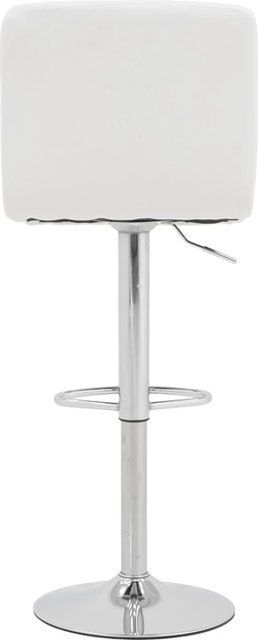 Karrige për bar Remina, e bardhë, lartësi e rregullueshme, bazë kromi, 44x44x112cm