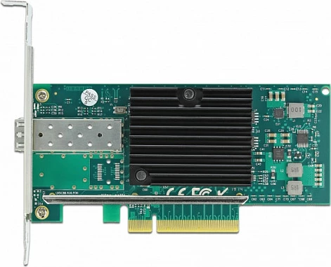 Kartë rrjeti DeLOCK PCIe x8 i82599EN, 1x SFP+ 10GbE, 10 Gbps, e brendshme, zezë/gjelbër
