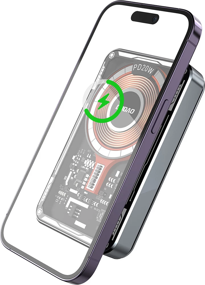 Power bank Dudao TGK1, 10000mAh, MagSafe wireless, 20W, i zi