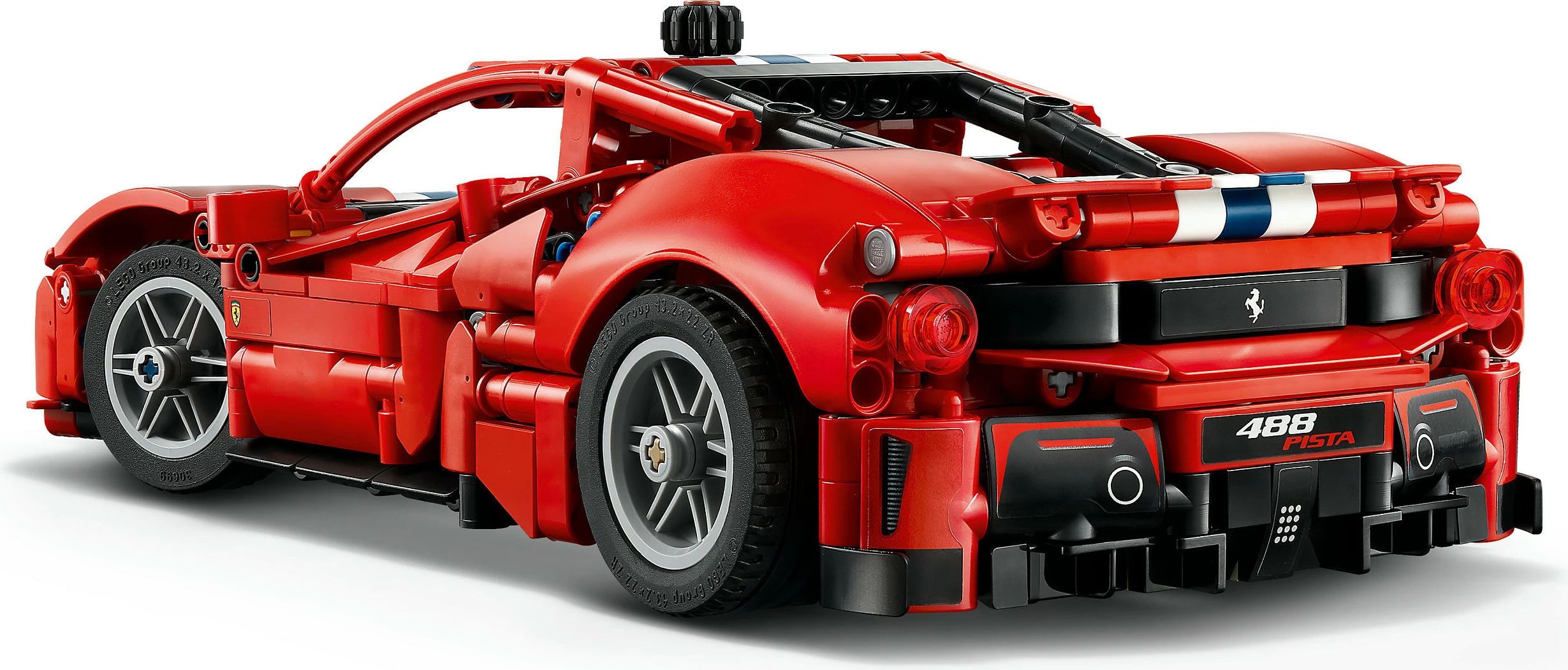 Set ndërtimi LEGO Technic Ferrari 488 Pista 42235, 882 copë, i kuq