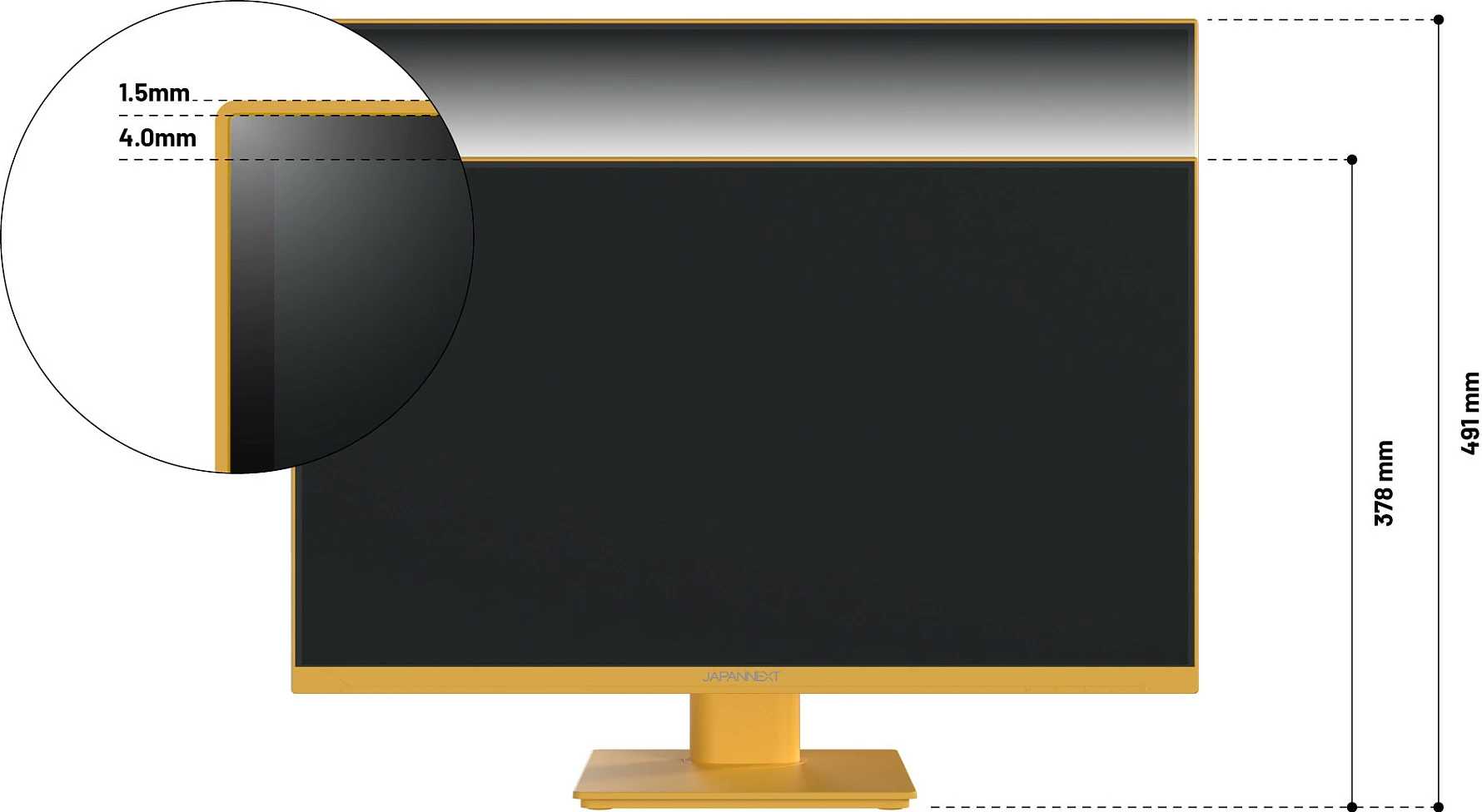 Monitor gaming JAPANNEXT FHD 23.8", 1920x1080, FreeSync, altoparlantë të integruar, i artë