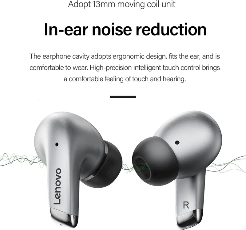 Dëgjuese Lenovo LivePods LP5, të hirta