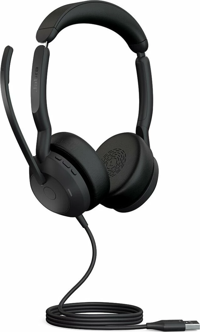Kufje Jabra Evolve2 50, USB-C MS Stereo, me kabllo, 20 - 20000 Hz, për zyrë/qendër thirrjesh, e zezë