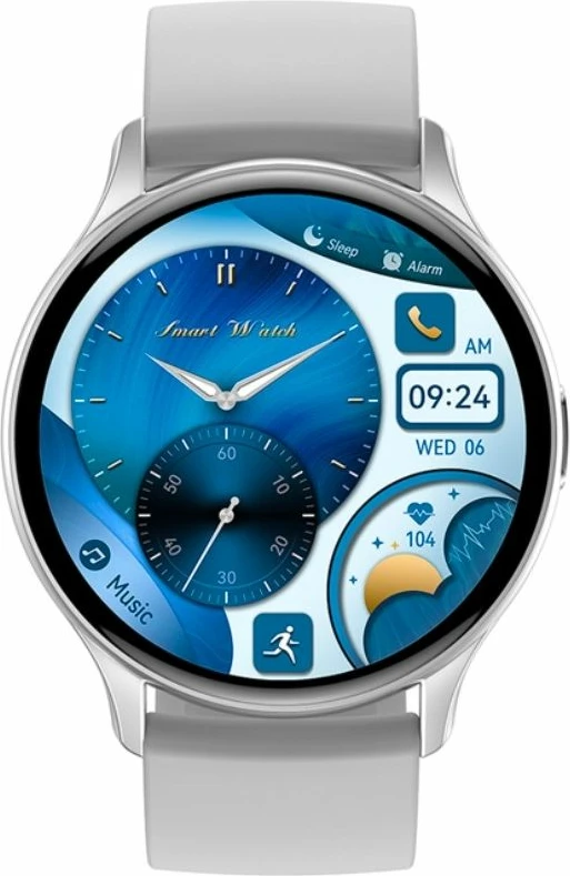 Smartwatch për femra RUBICON, gri/argjendtë