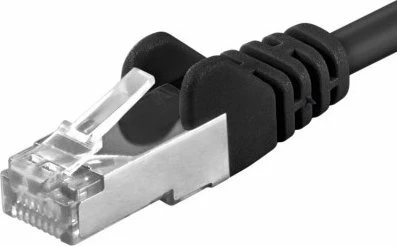 Kabllo patch PremiumCord SP6ASFTP015C Cat6a S/FTP RJ45-RJ45 1.5 m, e zezë