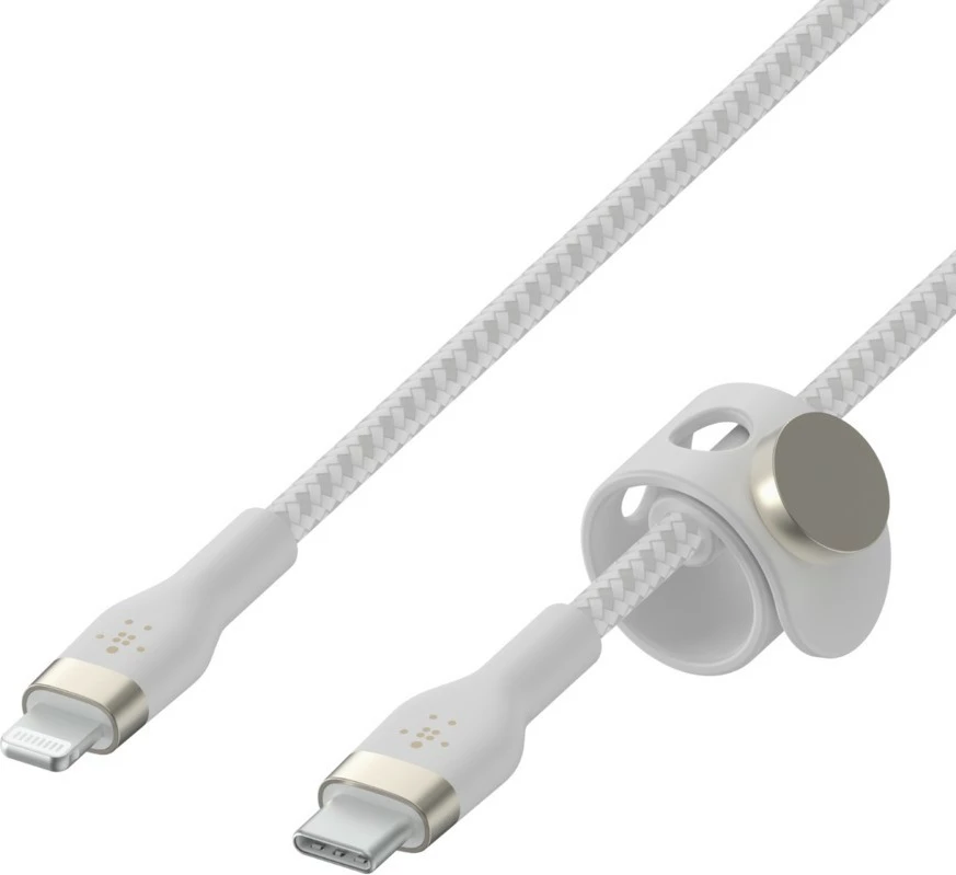 Kabëll Belkin CAA011BT2MWH, 2 m, USB C/Lightning, Bardhë