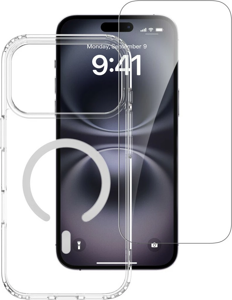 Mbështjellës 4smarts 360 Premium Protection Set për iPhone 17 Pro Max, transparent