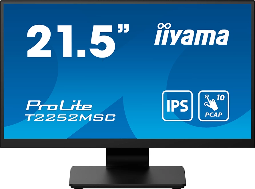 Monitor touch LED IIYAMA ProLite T2252MSC-B2AG 21.5\" Full HD IPS, 10pt PCAP, HDMI/DP, USB HUB, i zi