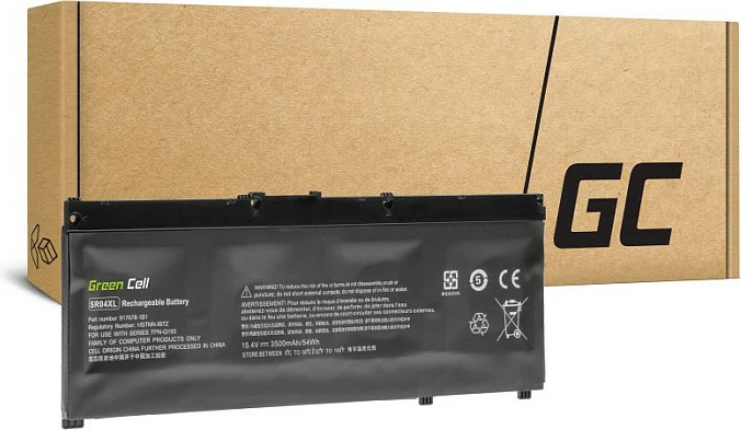 Bateri laptopi Green Cell për HP Omen 15-CE/15-DC/17-CB dhe HP Pavilion Power 15-CB, 3500mAh 15.4V LiPo, e zezë