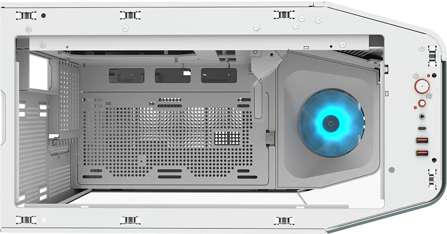 Kasë COUGAR FV270 Midi Tower, Tempered Glass, ATX/E-ATX, RGB, e bardhë