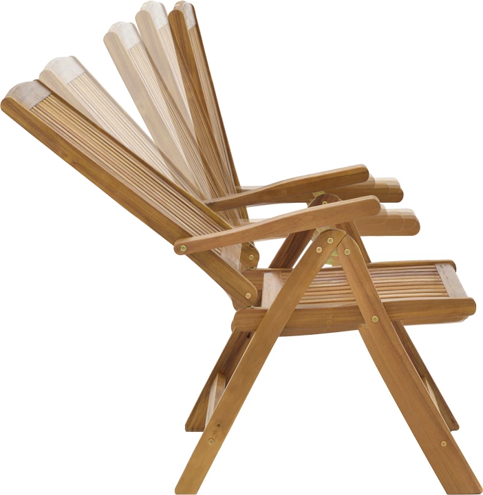 Tavolinë me karrige Zerco-Sopho set prej 5 copash dru akacie natyrale 200/150x100x75cm