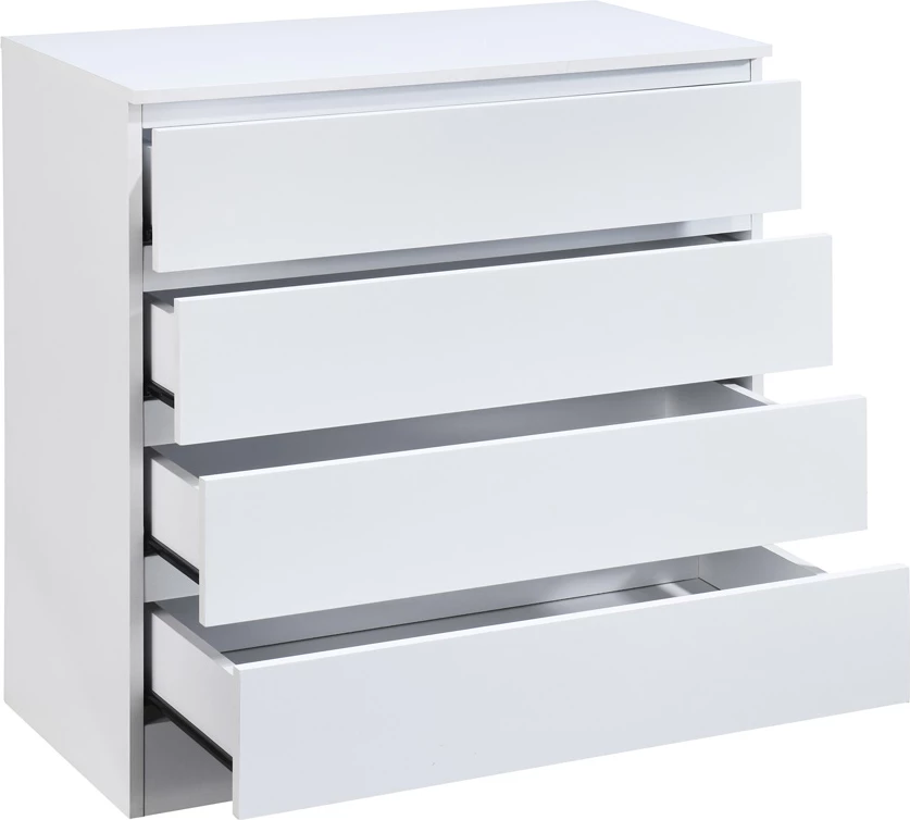 Komodë POLO me 4 sirtarë, e bardhë, 76x40x81