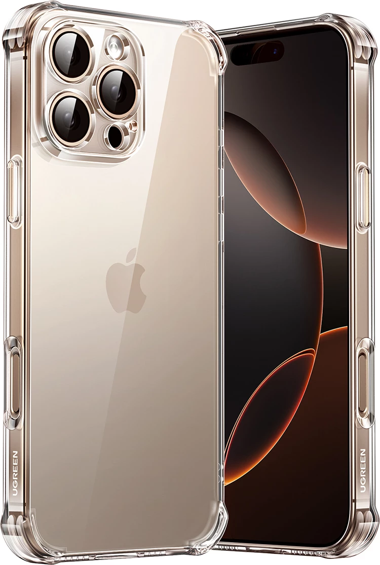 Mbështjellës Ugreen Bright Cushion CA101 për iPhone 16 Pro Max, transparent
