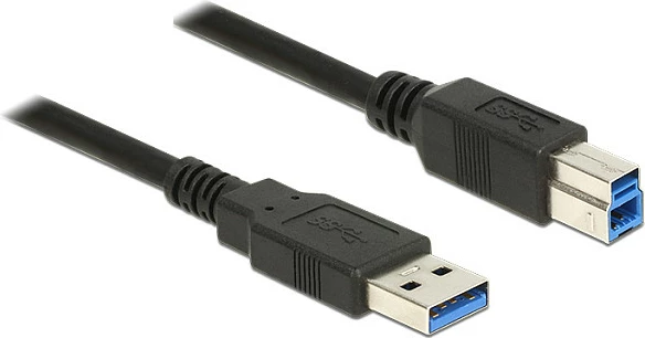 Kabllo USB DeLOCK 85069, USB-A në USB-B, USB 3.2 Gen 1, 3 m, e zezë