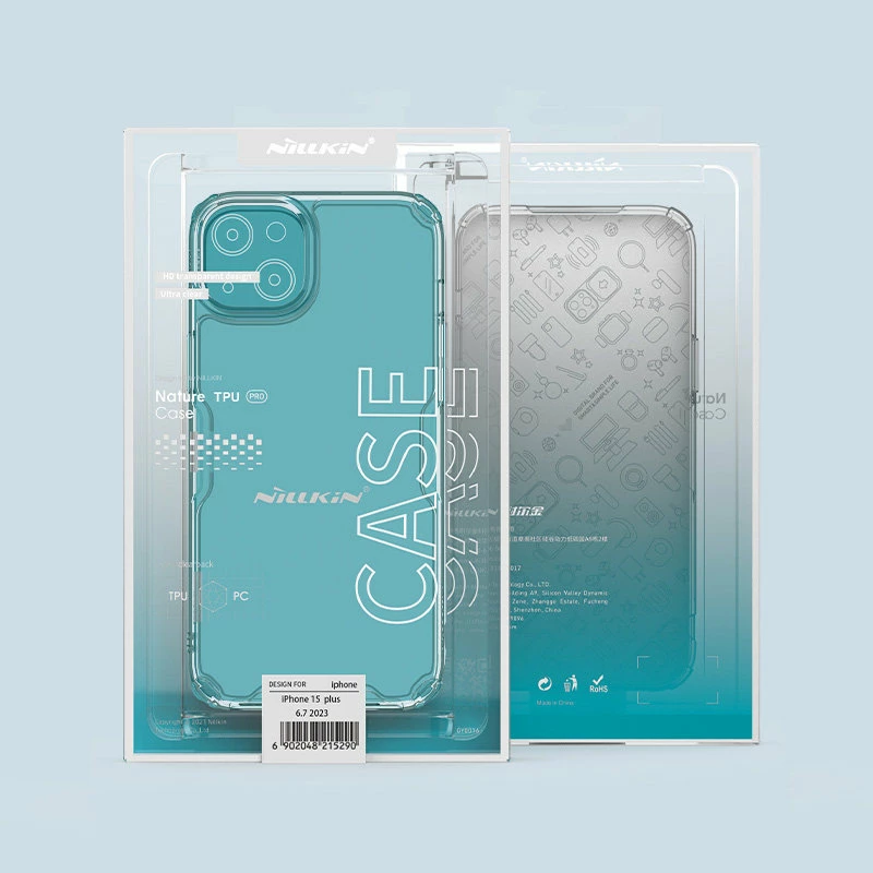 Mbështjellës Nillkin Nature Pro për iPhone 15 Pro Max, i bardhë, transparent