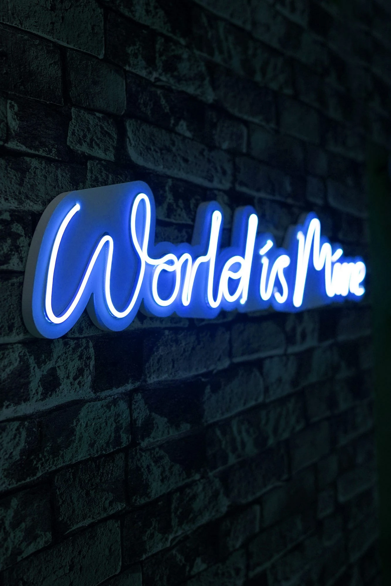 Dekor dritash LED plastike, World is Mine, ngjyrë kaltër