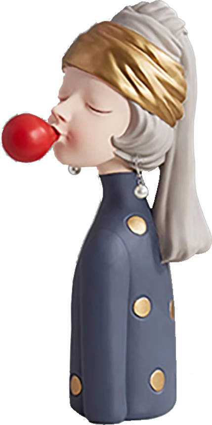 Figurë dekorative Ponnytale Grey, shumëngjyrëshe, polirezine, 7x8x15cm