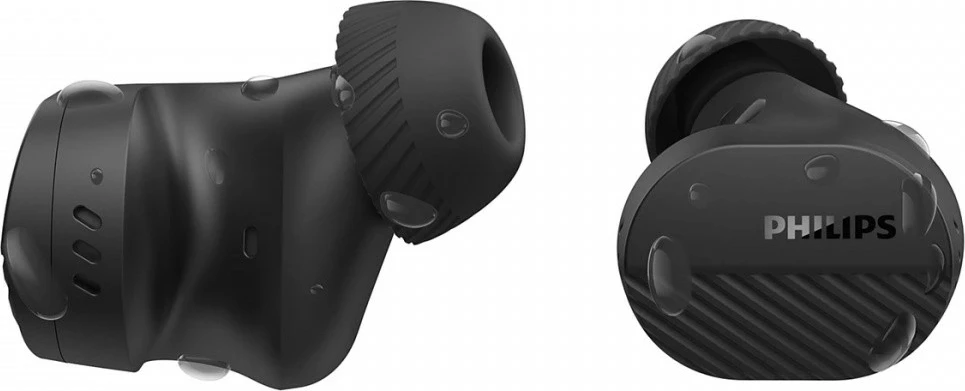 Kufje TWS, Philips TAT5000BK/00, Bluetooth 5.4, ANC, deri 40 orë, IPX5, të zeza, me etui karikimi dhe 3 palë jastëkësh