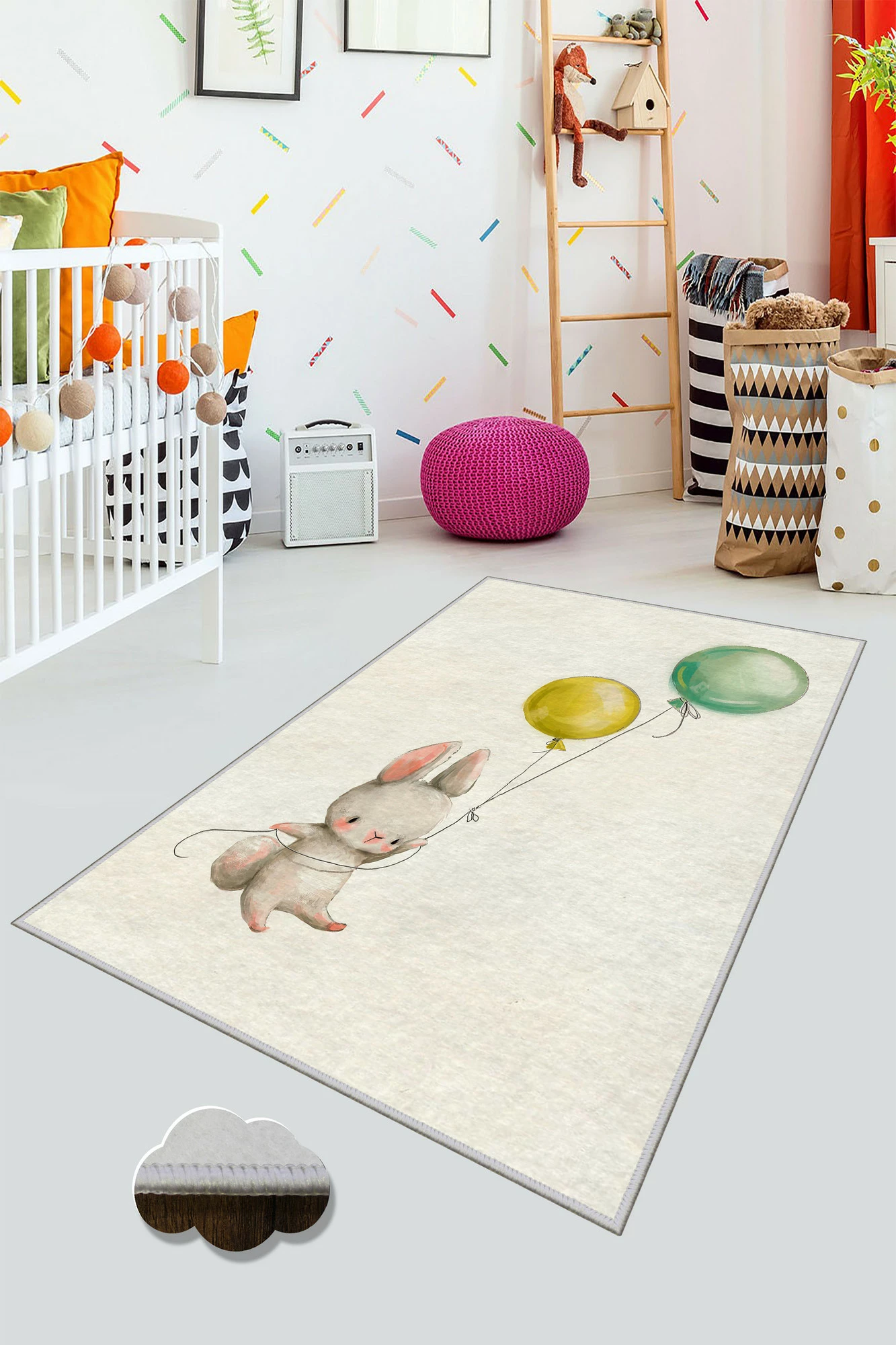 Qilim multikolor për fëmijë, 160x230cm, Conceptum Hypnose, WOOKECE011