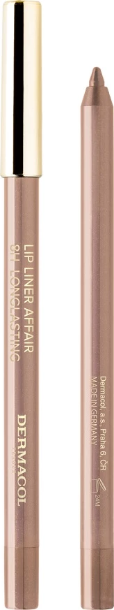 Laps për buzë Dermacol 8H Lip Liner Affair Creamy Lip Pencil 2 për femra, 1 copë