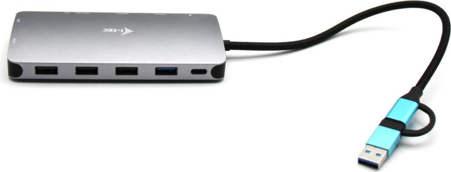 Docking station I-Tec USB 3.0/USB-C/Thunderbolt, 3x display, 100W, argjend