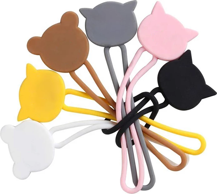 Mbështjellës kabllosh Hurtel silikon, rozë