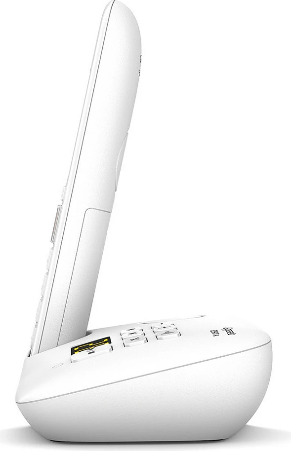 Telefon pa tela Gigaset E390A, DECT, sekretari telefonik 30 min, 200 kontakte, SOS, i bardhë