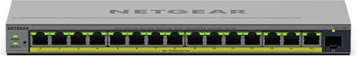 Switch NETGEAR Easy Smart GS116EPP, 16-port Gigabit PoE+ 231W, metal, desktop/mur, gri
