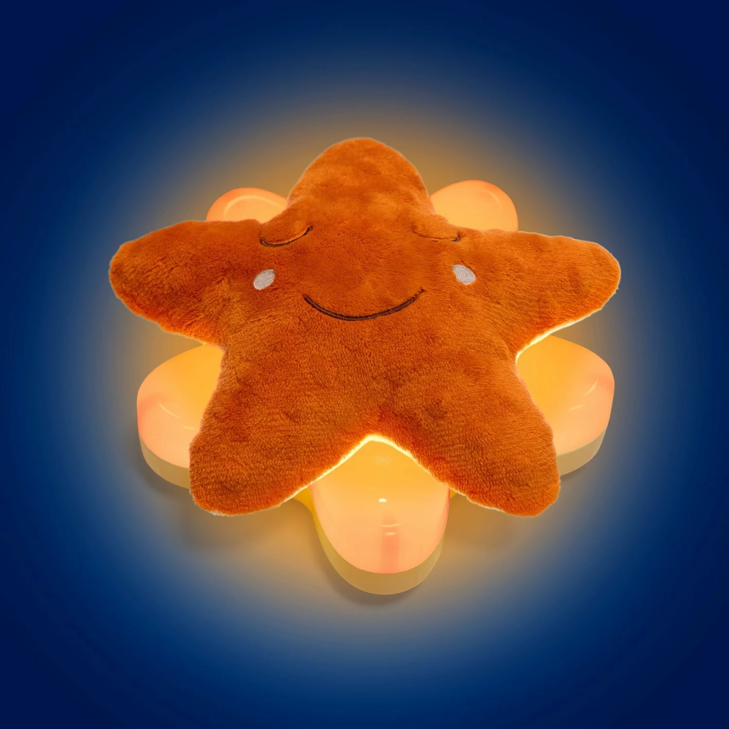 Dritë nate interaktive Chicco You&Me Star 2in1, LED me tinguj, portokalli, set me bazë