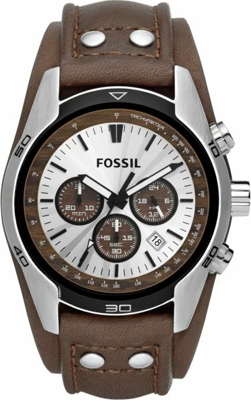 Orë dore për meshkuj Fossil Coachman CH2565, kafe