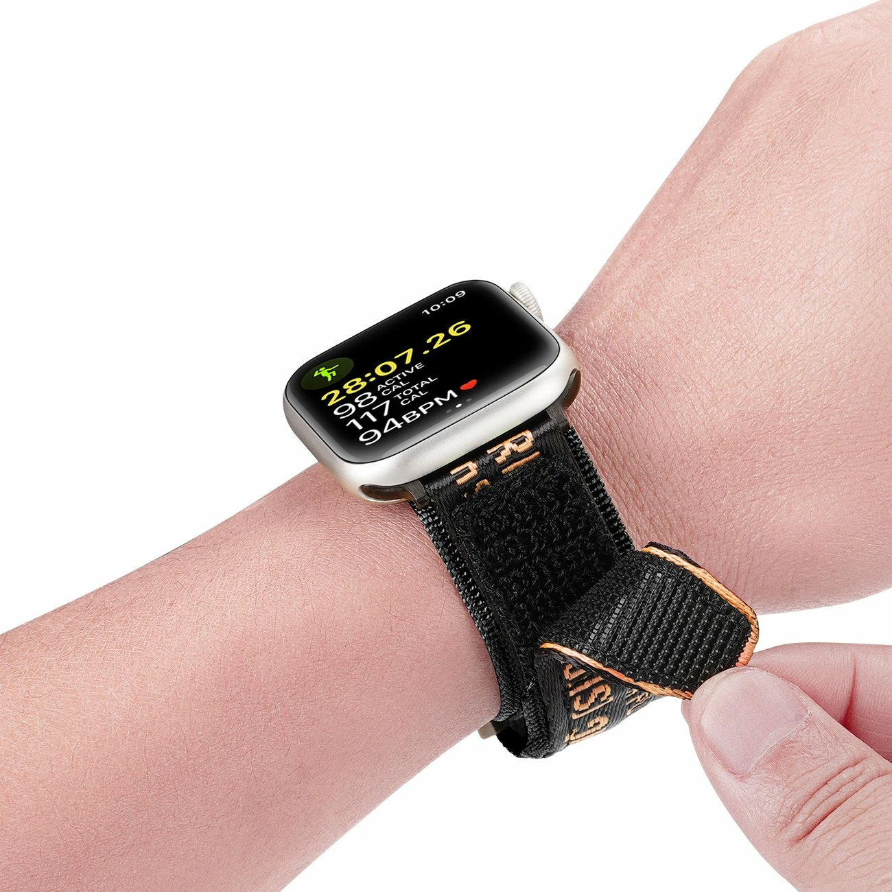 Rrip najloni për Apple Watch Dux Ducis Outdoor, 42/44/45/49mm, zi-portokalli