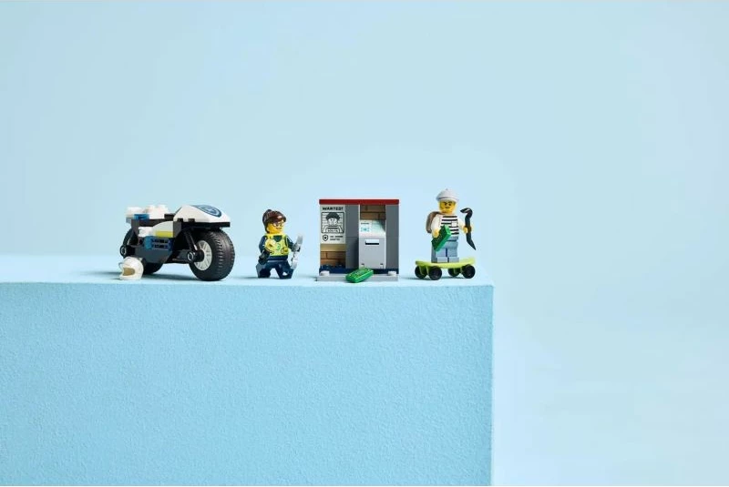 Set lodrash LEGO City për fëmijë, Police Motorcycle Chase
