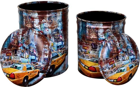 Set karrige për bar 2 pjesë me hapësirë ruajtëse & PU FH267 Verdhë