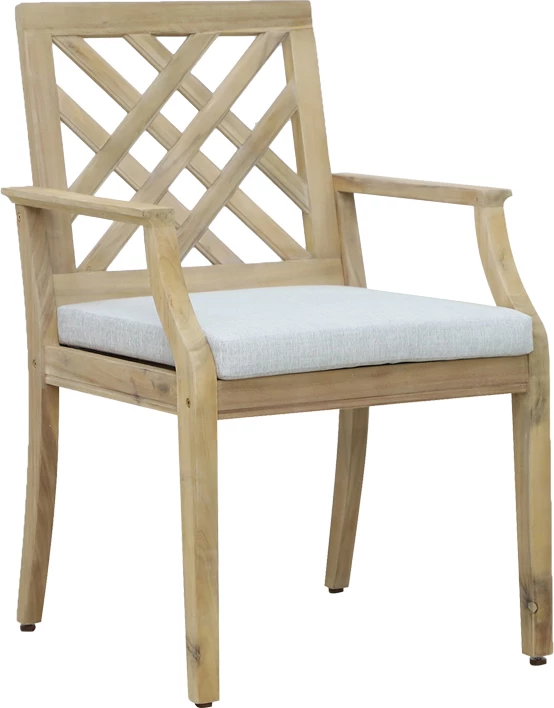 Karrige Bolen, dru akacie, pëlhurë bezhë, 59x63.2x89.9cm