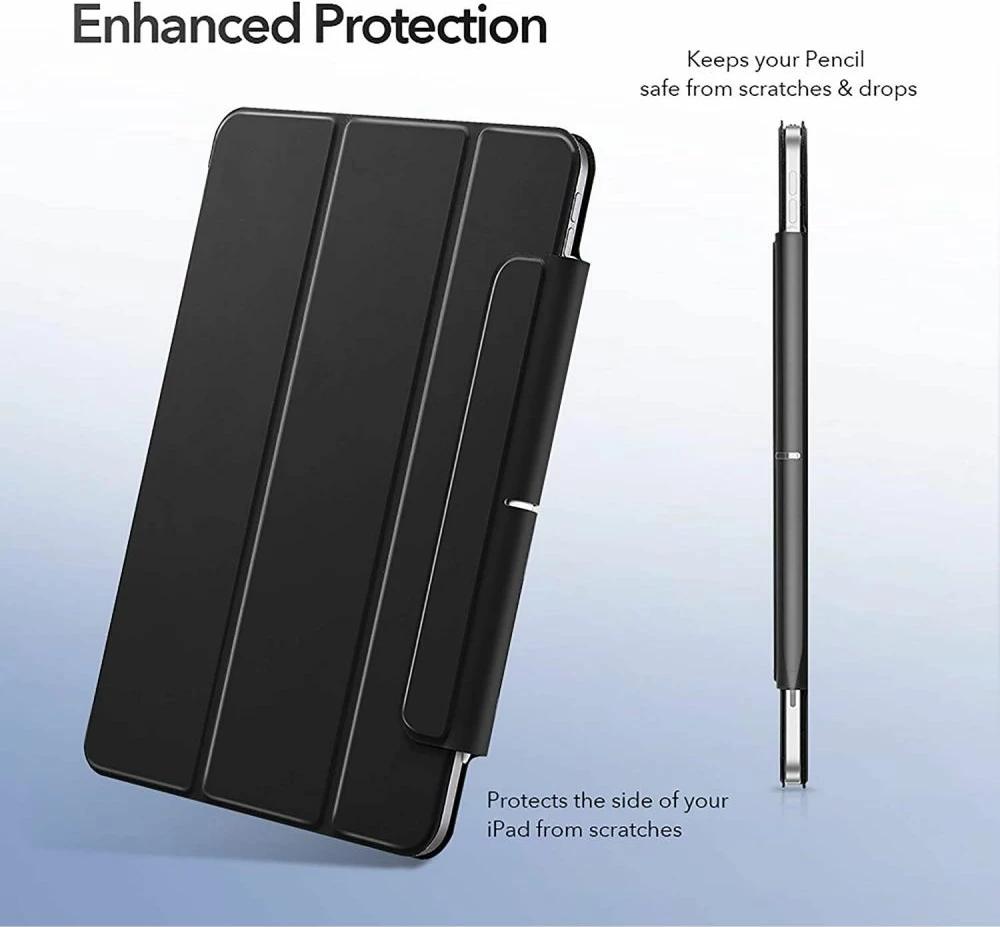 Mbështjellës magnetik ESR Rebound Magnetic për iPad Air 10.9\" (2020 4th gen / 2022 5th gen), me kapak, me stand, i zi, 1 copë