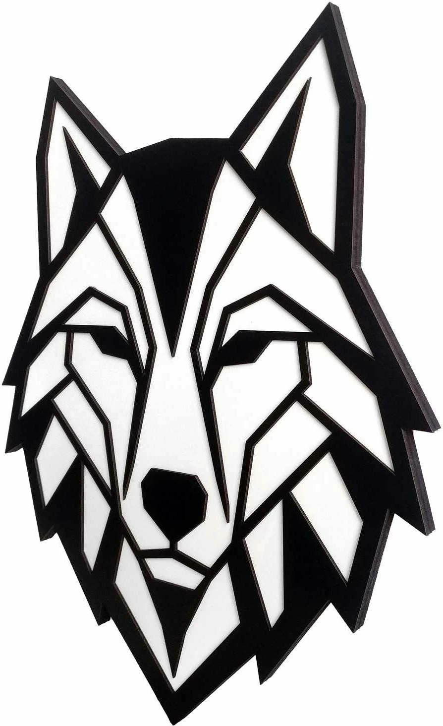 Pikturë dekorative me kornizë MDF, Wallity, Ruka, e zezë dhe e bardhë, 55x68cm