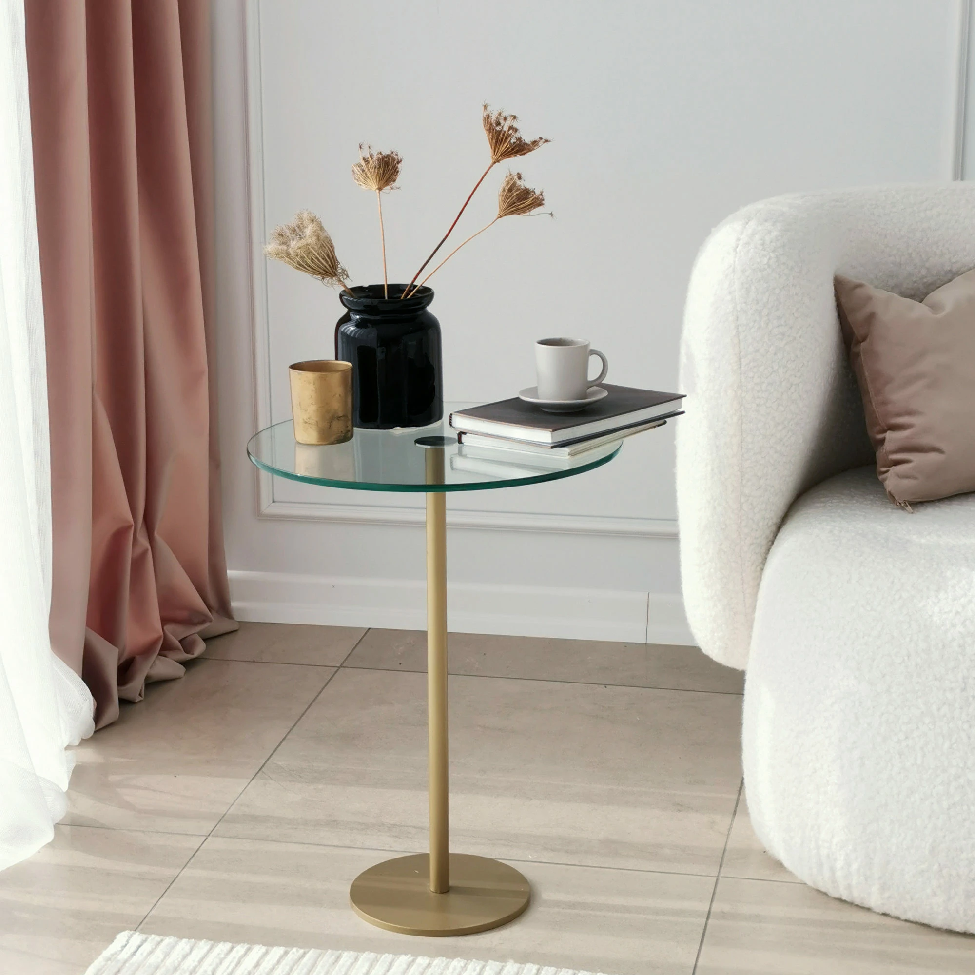 Tavolinë kafeje Hanah Home, Social, ngjyrë ari