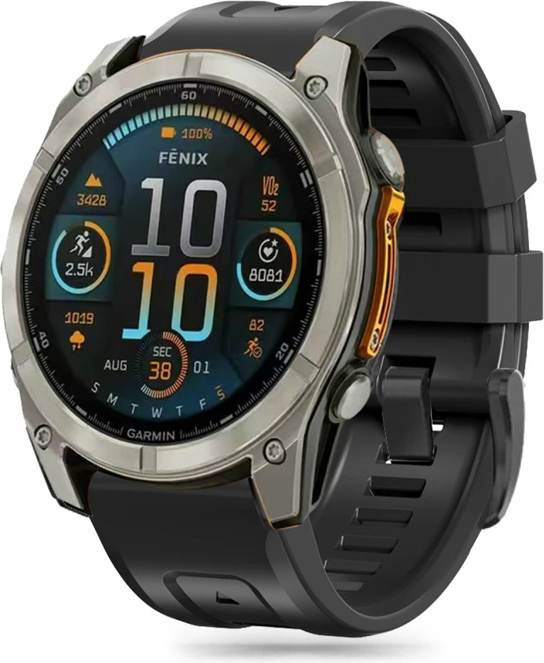 Rrip silikoni Tech-Protect për Garmin Fenix 5S/5S Plus/6S/6S Pro/7S/8 (43mm), Zi