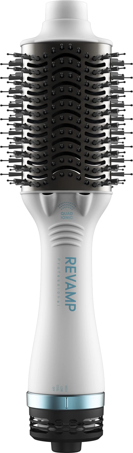 Furkë ajri për tharje dhe stilim flokësh Revamp Progloss Perfect Blow Dry DR-1850, 1200W, jonike, bardhë/zezë