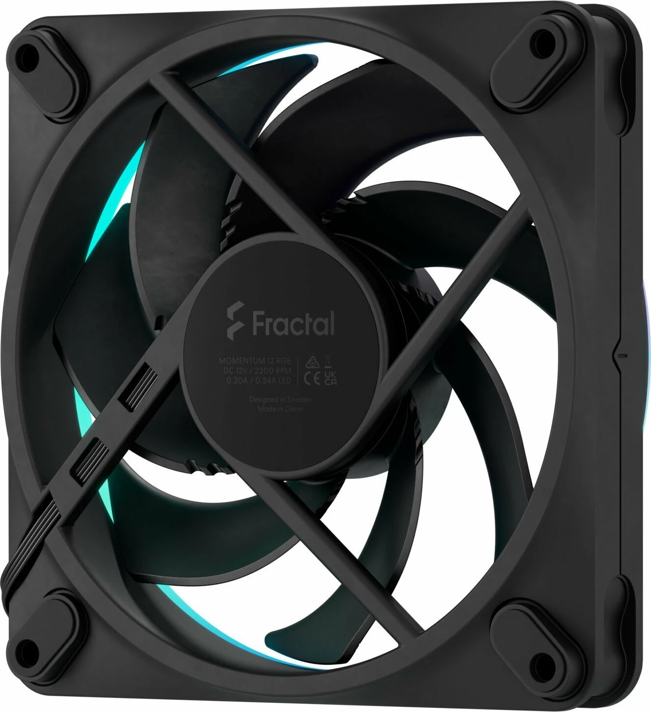 Ventilator PC Fractal Design Momentum 12 RGB FD-F-MR1-1201 120mm ARGB PWM, i zi, 1 copë