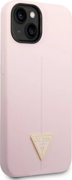Mbështjellës Guess Silicone Triangle për iPhone 14 Plus 6.7", vjollcë